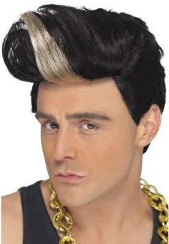 Smiffy's 90s Rapper Zwarte Pruik Met Kuif
