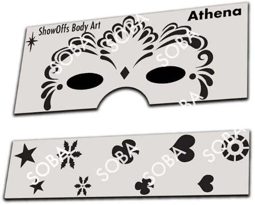 ShowOffs Body Art Athena Masker Schmink Sjabloon - Afbeelding 2