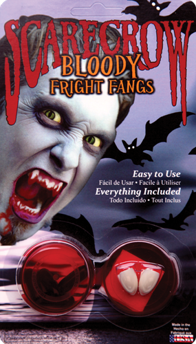 Scarecrow Vampire Fangs Bloody Fright Fangs - Goedkope Vampier Tanden