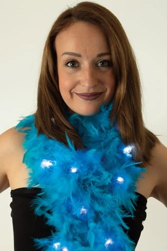 Party Xplosion Boa Turquoise Met Led Verlichting