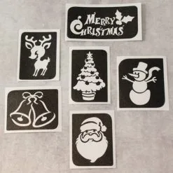 Grimas Christmas 1 Glittertattoo Sjablonenset