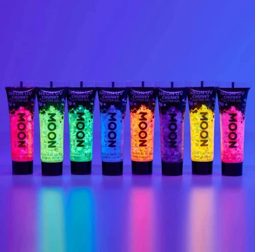 Moon Creations Chunky Glitter Gel Neon Geel - Afbeelding 3