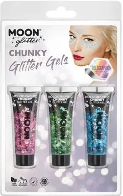 Moon Creations Chunky Glitter Gels Roze Groen Blauw