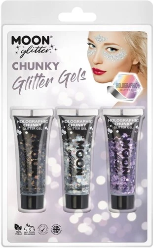 Moon Creations Chunky Glitter Gels Zilver Goud Rose Goud