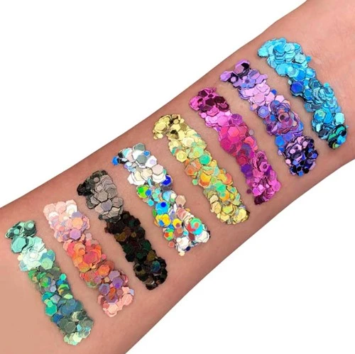 Moon Creations Chunky Glitter Holographic Blauw - Afbeelding 2
