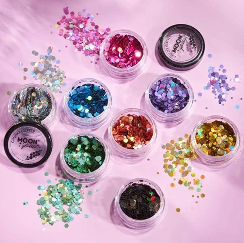 Moon Creations Chunky Glitter Holographic Groen - Afbeelding 3