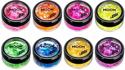 Moon Creations Chunky Glitter Neon UV Geel - Afbeelding 2