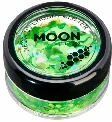 Moon Creations Chunky Glitter Neon UV Groen
