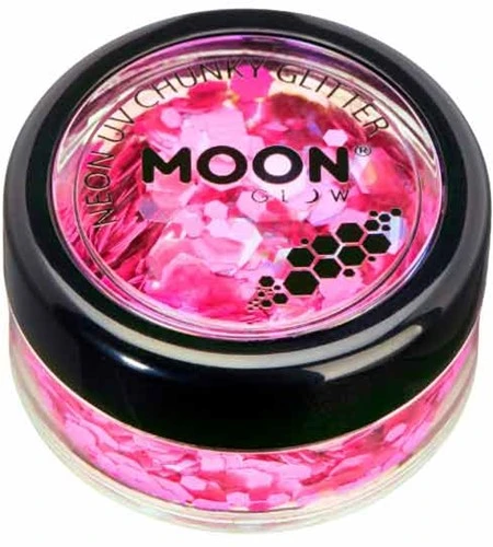 Moon Creations Chunky Glitter Neon UV Rose