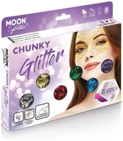 Moon Creations Chunky Glitter Set Classic Met Losse Gel