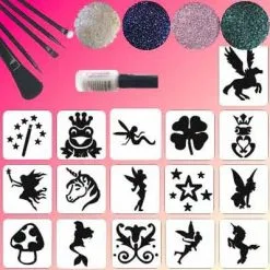 Schmink Specialist Fantasie Glittertattoo Set
