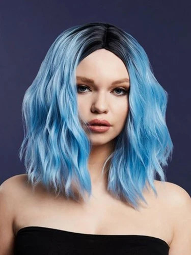 Fever Cara Pruik Two Toned Blend Baby Blauw