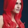 Fever Khloe Pruik Neon Rood