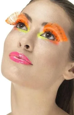 Fever Wimpers Neon Oranje Met Stippen