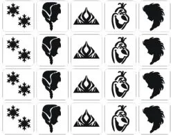 Schmink Specialist Frozen Glittertattoo Sjablonenset