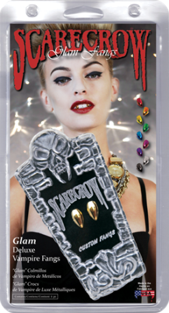 Scarecrow Vampire Fangs Glam Deluxe Vampier Tanden Oranje