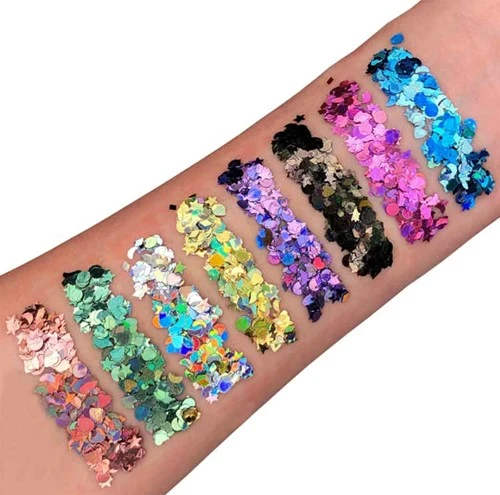 Moon Creations Glitter Shapes Holographic Goud - Afbeelding 2