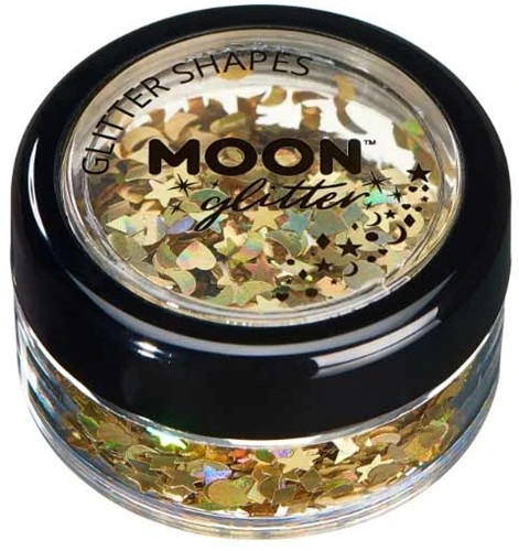 Moon Creations Glitter Shapes Holographic Goud