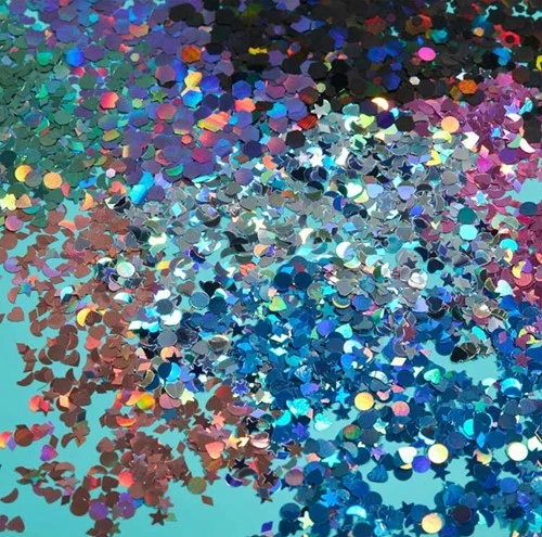 Moon Creations Glitter Shapes Holographic Paars - Afbeelding 3