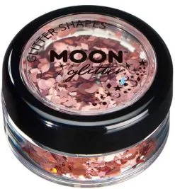 Moon Creations Glitter Shapes Holographic Rose Goud