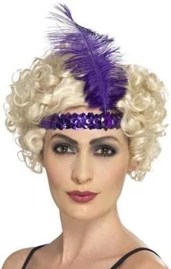 Smiffy's Haarband Flapper Charleston Paars