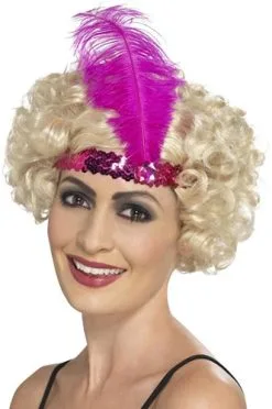 Smiffy's Haarband Flapper Charleston Roze