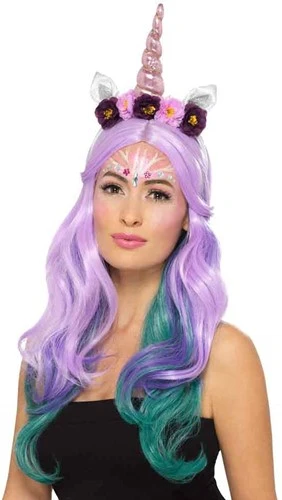 Smiffy's Haarband Unicorn Roze En Paars - Afbeelding 2