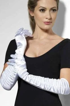 FEVER Handschoenen Lang Rimpel Wit