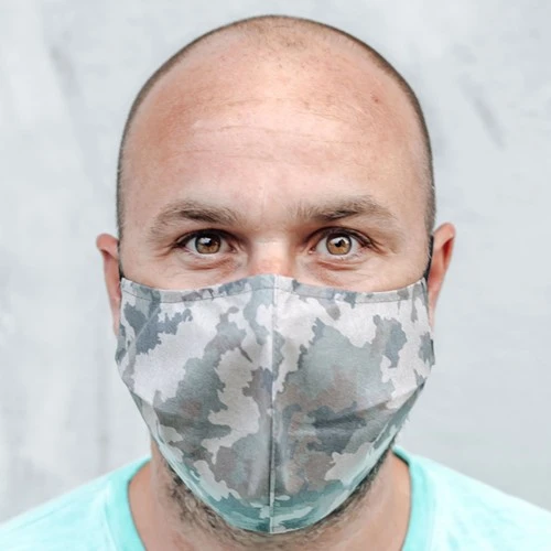 T & M Textiles & More Herbruikbaar Mondkapje Camouflage Maat M