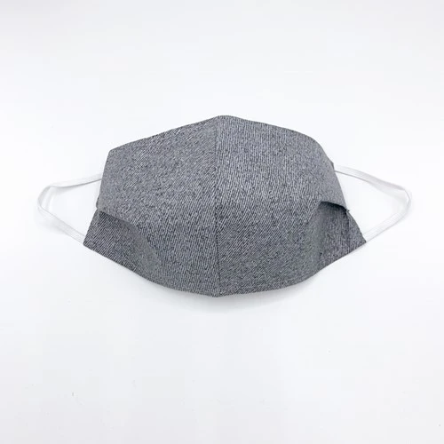 T & M Textiles & More Herbruikbaar Mondkapje Jeans Grijs Maat M - Afbeelding 2