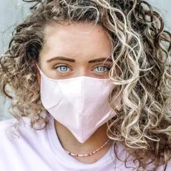 T & M Textiles & More Herbruikbaar Mondkapje Roze Maat M