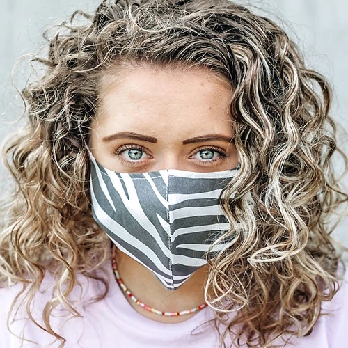 T & M Textiles & More Herbruikbaar Mondkapje Zebra Maat M