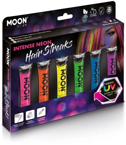 Moon Creations Intense Neon UV Hair Streaks Set