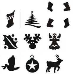 Schmink Specialist Kerst Glittertattoo Sjablonenset