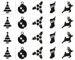 Schmink Specialist Kerst Glittertattoo Sjablonenset