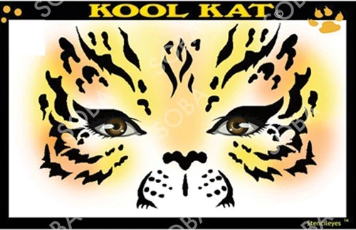 ShowOffs Body Art Kool Kat Masker Schmink Sjabloon