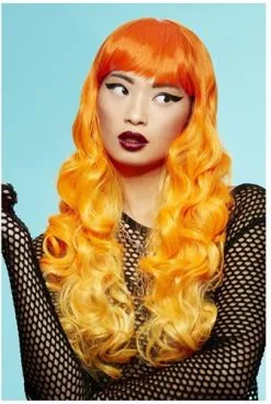 Manic Panic Psychedelic Sunrise Siren Pruik