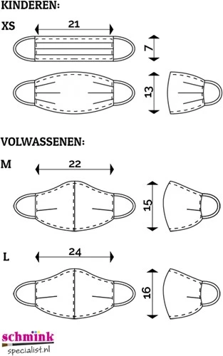 T & M Textiles & More Herbruikbaar Mondkapje Panter Maat M - Afbeelding 4
