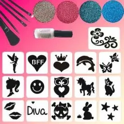 Schmink Specialist Meisjes Glittertattoo Set