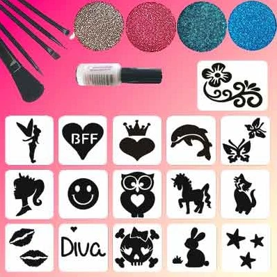 Schmink Specialist Meisjes Glittertattoo Set