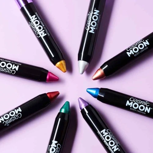 Moon Creations Metallic Body Crayons Schminkstift Zilver - Afbeelding 2