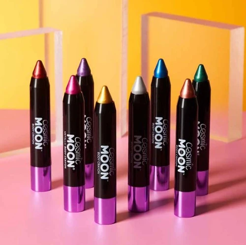 Moon Creations Metallic Body Crayons Schminkstift Zilver - Afbeelding 3