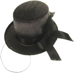 Schmink Specialist Midi Hoed Glitter Zwart