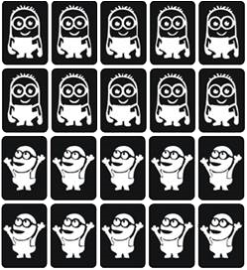 Schmink Specialist Minion Glittertattoo Set