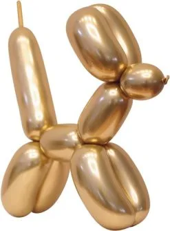 Party Xplosion Modelleerballon Chrome Goud