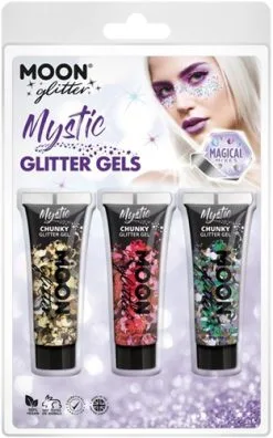 Moon Creations Mystic Glitter Gel Set Goud Rood Galaxy