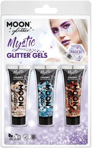 Moon Creations Mystic Glitter Gels Goud Blauw Rood