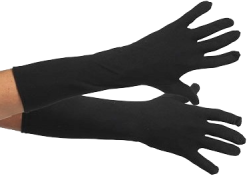 Party Xplosion Pieten Handschoenen Zwart Lang L