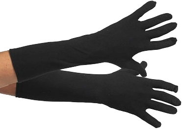 Party Xplosion Pieten Handschoenen Zwart Lang S