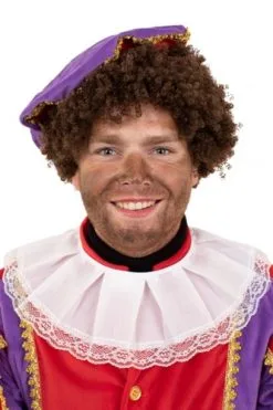 Party Xplosion Pieten Kraag Katoen Wit Met Kant